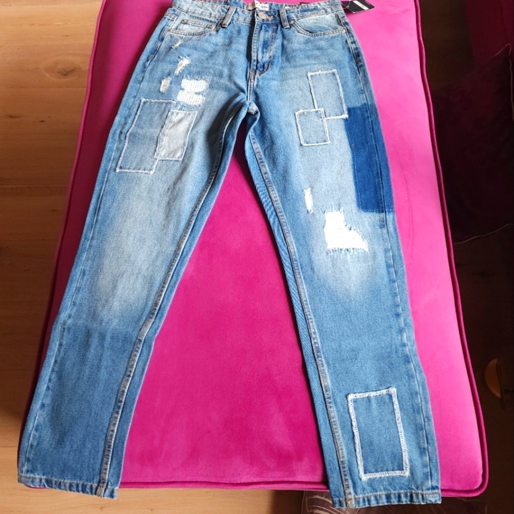 BRAND NEW - Lucky Brand (patchwork) High Rise Jeans